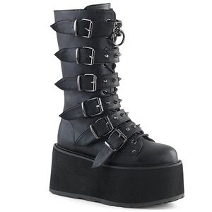 Demonia DAMNED-225 in Black Vegan Leather